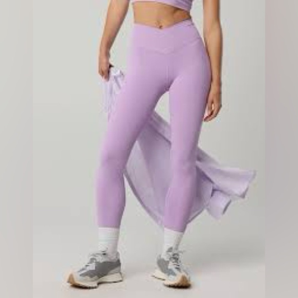 Aerie Real Me High Waist Crisscross Leggings. Purple